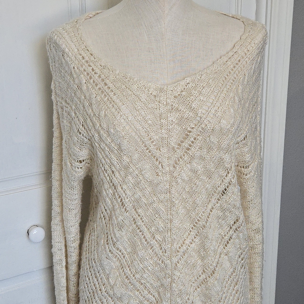 Cloud Chaser Off-the-Shoulder Cream Sweater
